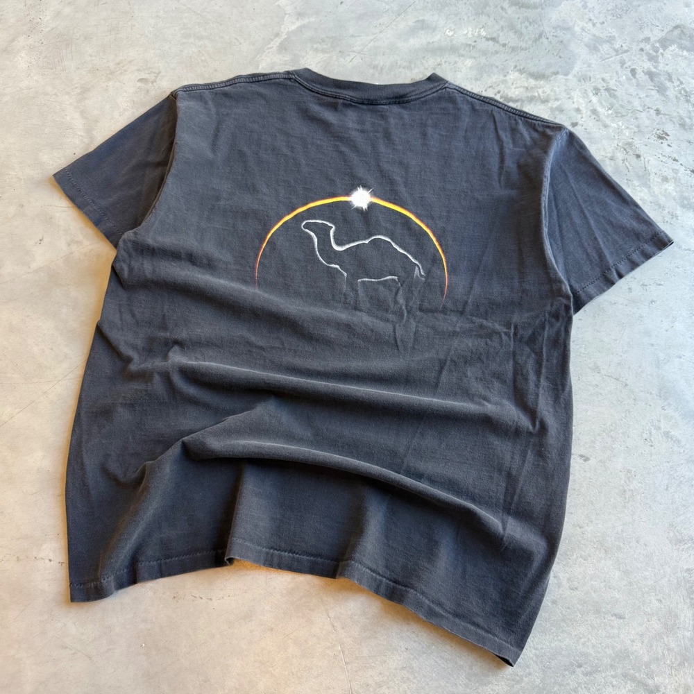 Vintage Camel Joe Cigarette Pocket T-Shirt XL Black Oneita PowerPro Eclipse 90s